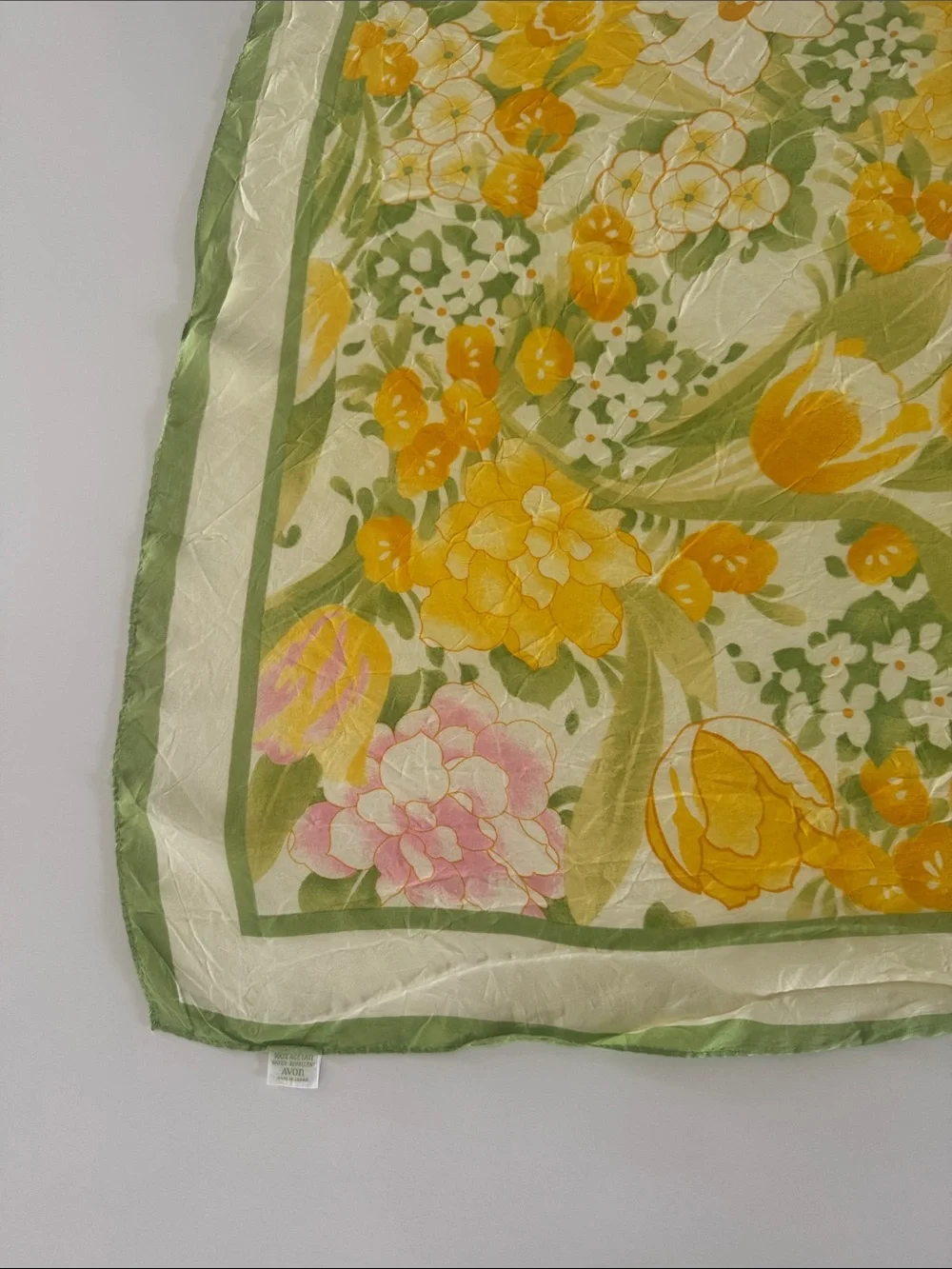 Vintage 1978 “Burst of Spring” Scarf by SM Kent for Avon Japan